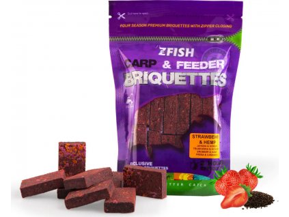 ZFISH Zakrmovací Brikety 220g (Příchuť Strawberry & Hemp)