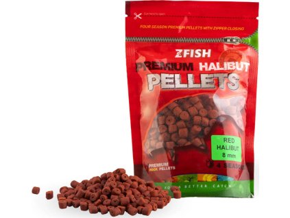 ZFISH Chytací Pelety Premium HALIBUT 8 mm/200 g (Příchuť Black Halibut)