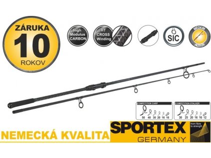 Kaprové pruty SPORTEX Competition Carp CS-4 2-díl 6ks: 12ft/3,00lbs. M80