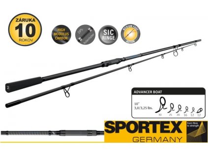 Kaprové pruty SPORTEX Advancer CS-2 Carp Boat 10ft/300cm - 3,25lbs