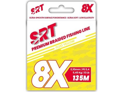 Sert splétaná šnůra 8X SRT Fluo Yellow 135M|0,12mm/6,82kg