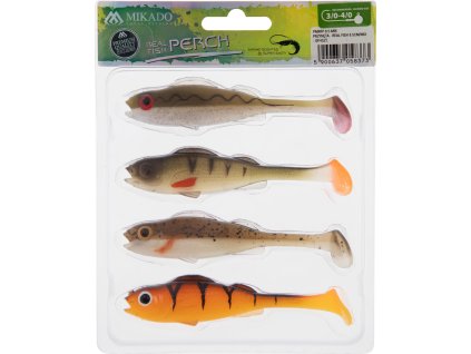 NÁSTRAHA - REAL FISH 9.5cm/FROG-MIX - 4 ks