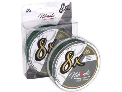 PLETENÁ ŠŇŮRA - NIHONTO OCTA BRAID - 0.06mm/4.15kg/150m - ZELENÁ - 1 cívka