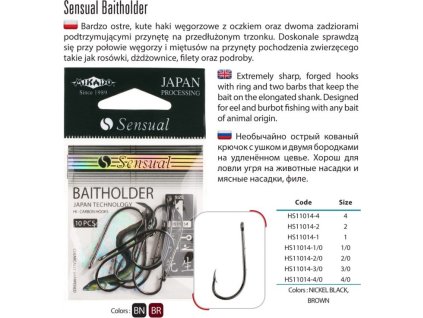 HÁČEK - SENSUAL - BAITHOLDER VEL. 1/0 BN - 10 ks