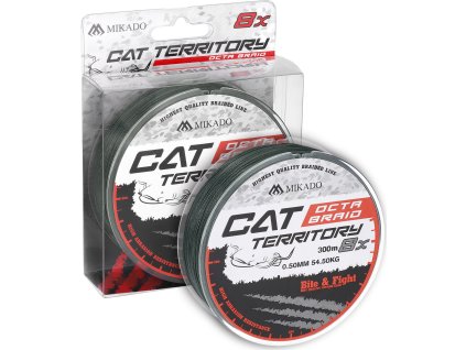 PLETENÁ ŠŇŮRA - CAT TERRITORY OCTA BRAID - 0.60mm/61.8kg/300m - ZELENÁ - 1 cívka