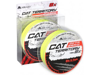 PLETENÁ ŠŇŮRA - CAT TERRITORY OCTA BRAID - 0.70mm/76.4kg/300m - FLUO - 1 cívka