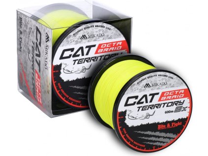 PLETENÁ ŠŇŮRA - CAT TERRITORY OCTA BRAID - 0.60mm/61.8kg/600m - FLUO - 1 cívka