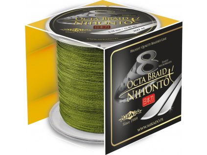 PLETENÁ ŠŇŮRA - NIHONTO OCTA BRAID - 0.26mm/22.6kg/300m - ZELENÁ - 1 cívka