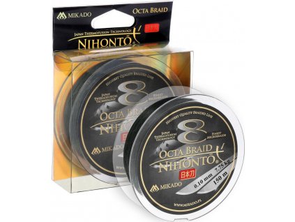 PLETENÁ ŠŇŮRA - NIHONTO OCTA BRAID - 0.14mm/10.15kg/150m - ZELENÁ - 1 cívka