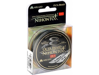 PLETENÁ ŠŇŮRA - NIHONTO OCTA BRAID - 0.16mm/12.9kg/10m - ZELENÁ - 1 cívka