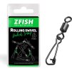 ZFISH Obratlík s Karabinou Rolling Swivel & Hooked Snap