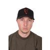 chh032 fox collection baseball cap black and orange main 2