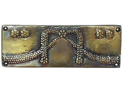 ŠTÍTEK 32x90mm plný - litá mosaz