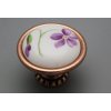KNOPKA MOSAZ - PORCELÁN (BÍLÝ) Ø 40mm CUNARV122