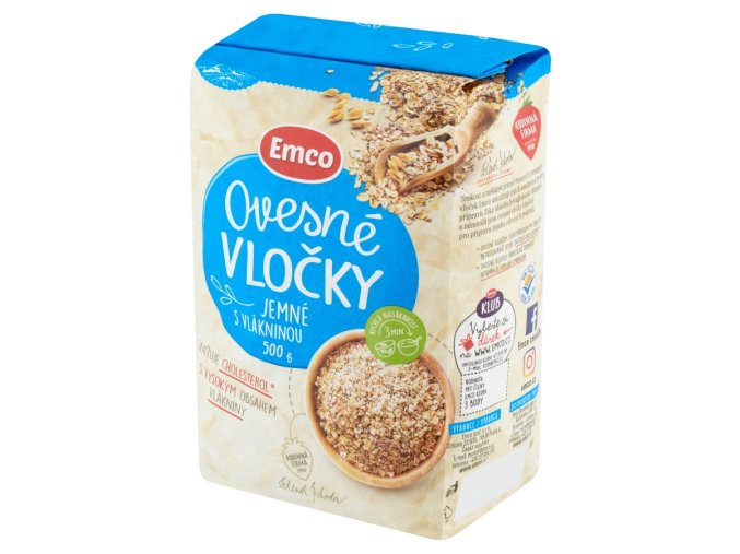 Emco ovsené vločky jemné s vlákninou 500g