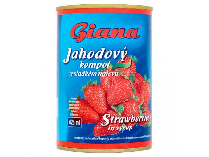 Giana jahodový kompót 425ml