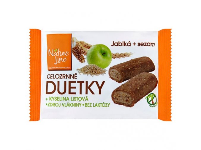 Nature Line Celozrnné duetky jablká sezam 50g