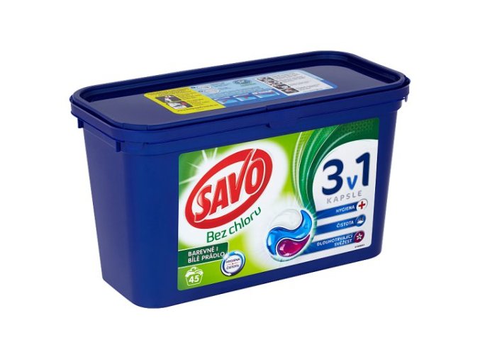 Savo gélové kapsuly na farebné aj biele 30 praní
