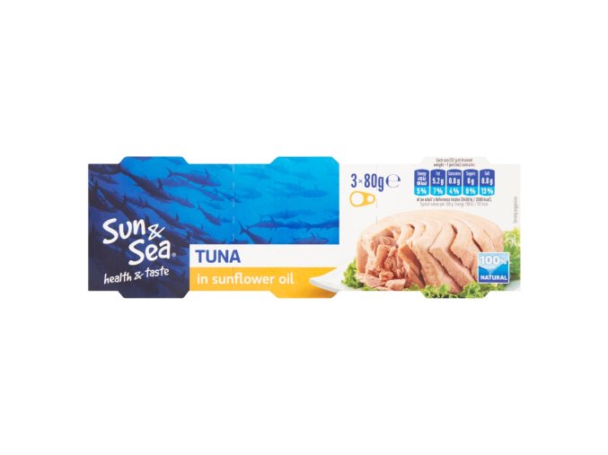 Tuniak Sun&Sea v slnečnicovom oleji 3x80g