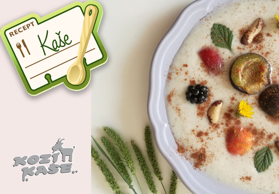 Krupicová kozí kaše s ovocem a para ořechy