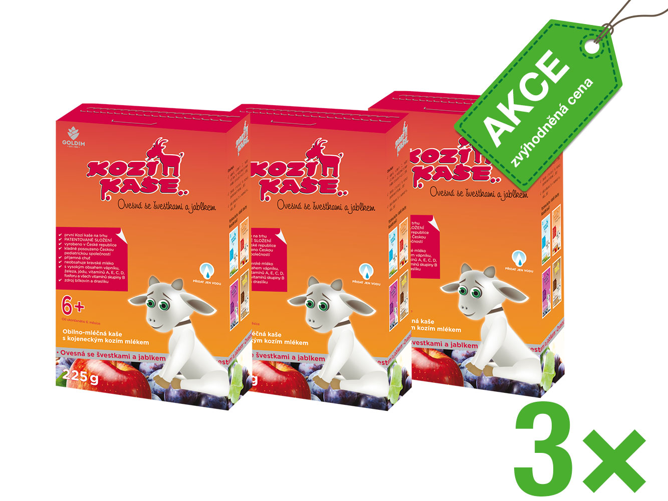 Nové multipack balení vaší oblíbené Kozí kaše Ovesné 