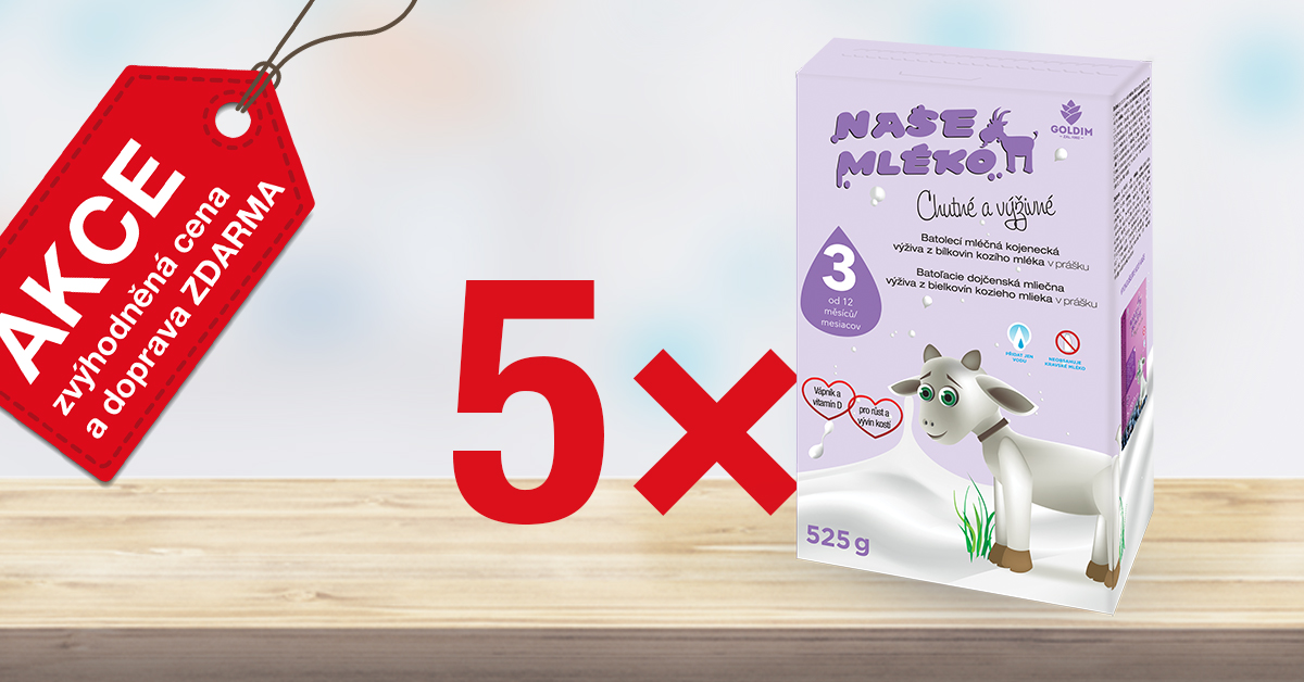 Kojenecké kozí mléko Naše mléko 3 pokračovací výhodněji! 