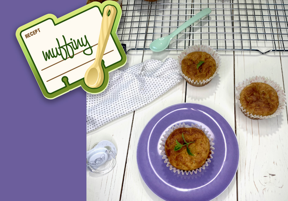 Banánové muffiny s cuketou a bez cukru