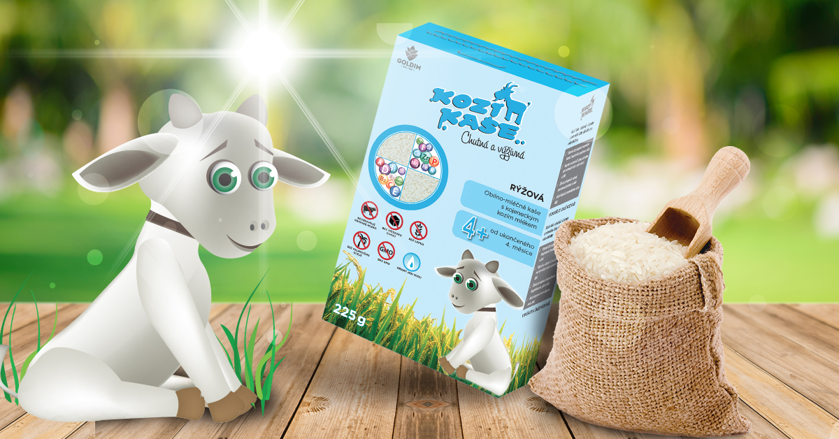 V novém kabátě je nyní i Kozí kaše Rýžová! 