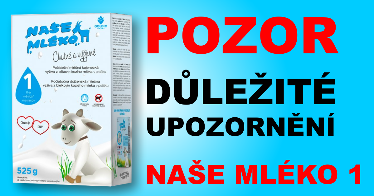Stažení šarže L430 Naše Mléko 1 s minimální trvanlivostí do 31. 10. 2023