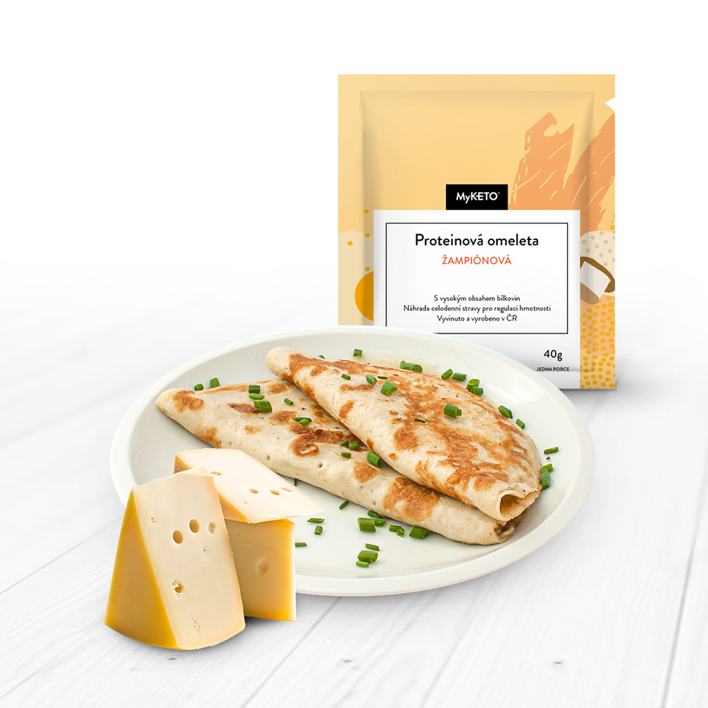 Proteinová omeleta sýrová Zvolte variantu: 1 porce, 40g
