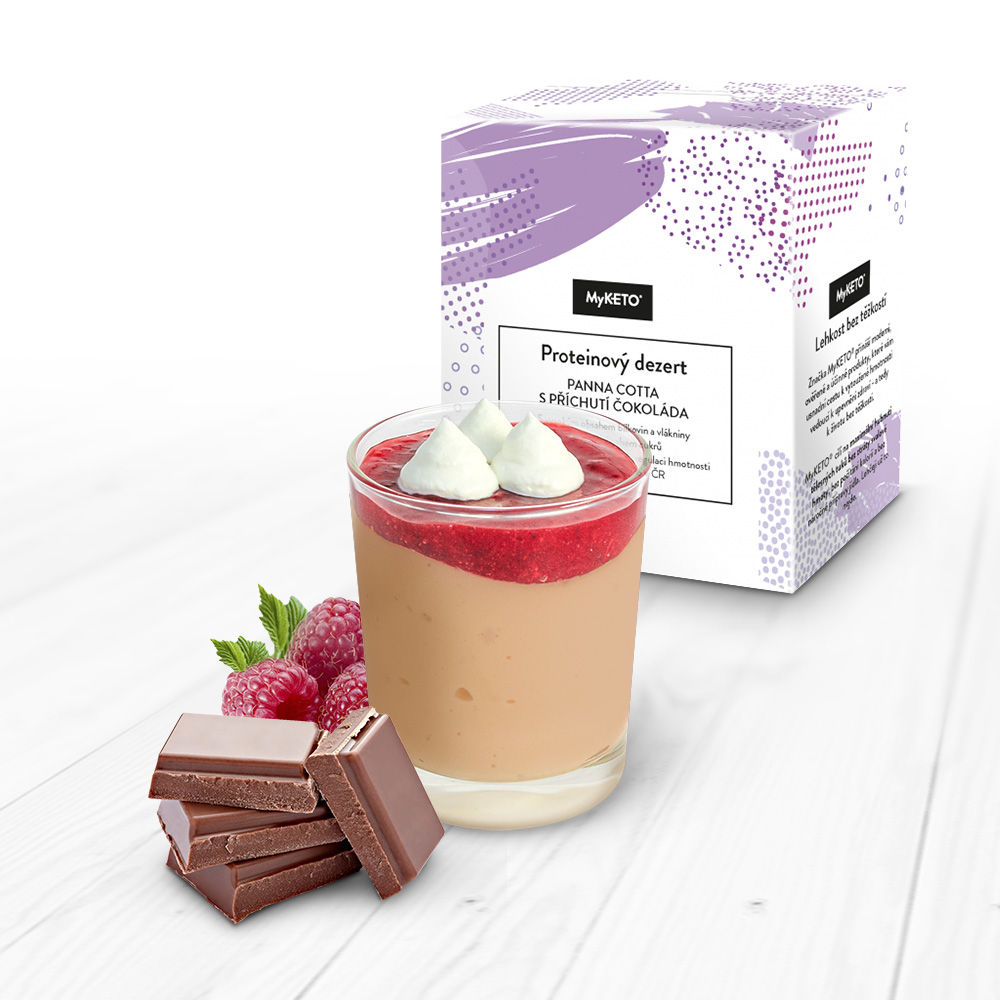 Levně Proteinová panna cotta s příchutí čokoláda, 5 porcí