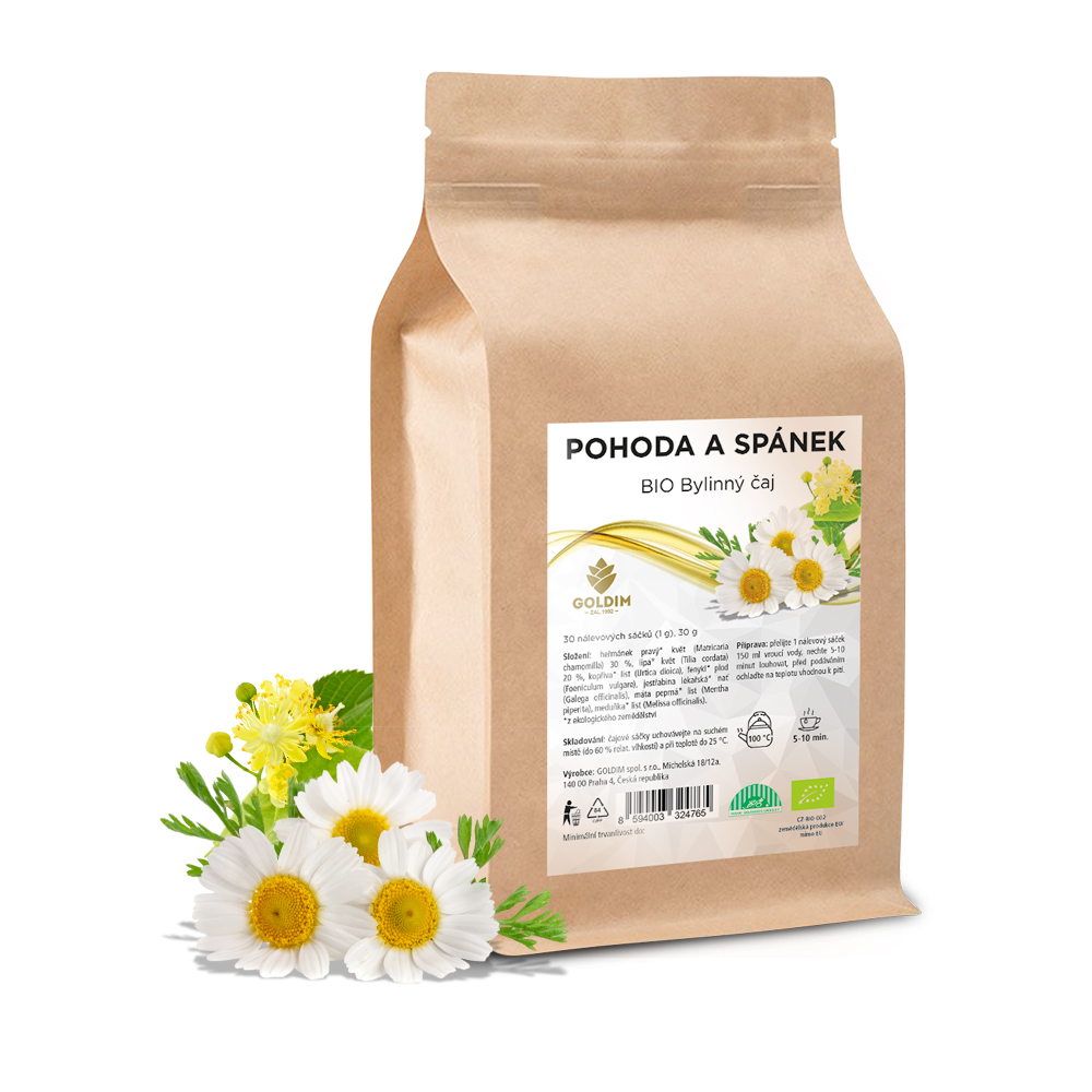 Levně Bio čaj bylinný Pohoda a spánek 30 sáčků x 1 g