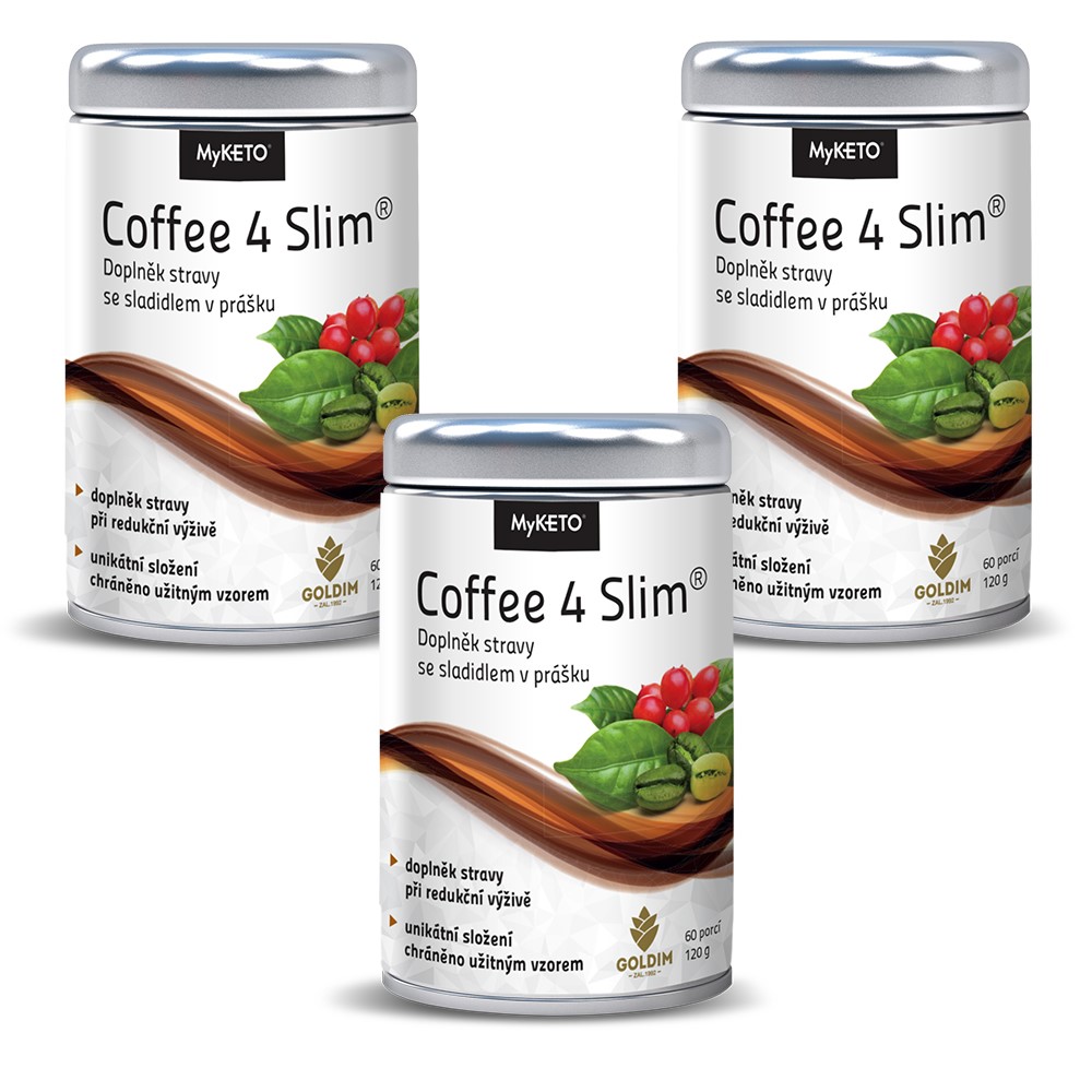 Levně Keto káva Coffee4Slim s extraktem ze zelené kávy Zvolte variantu: 3x 60 porcí, 360g