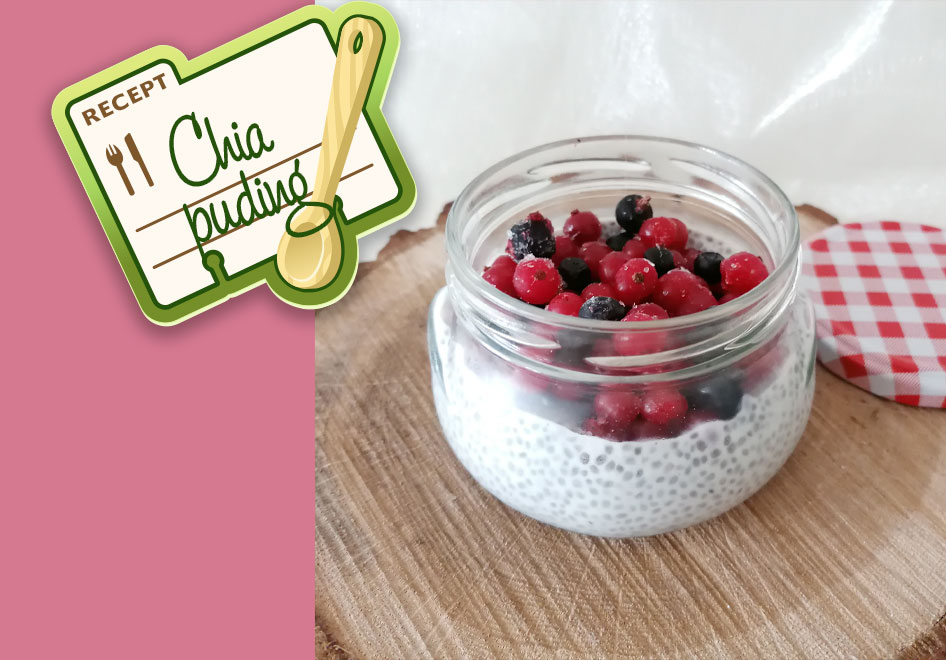 Chia puding s lesným ovocím pre deti od 12 mesiacov