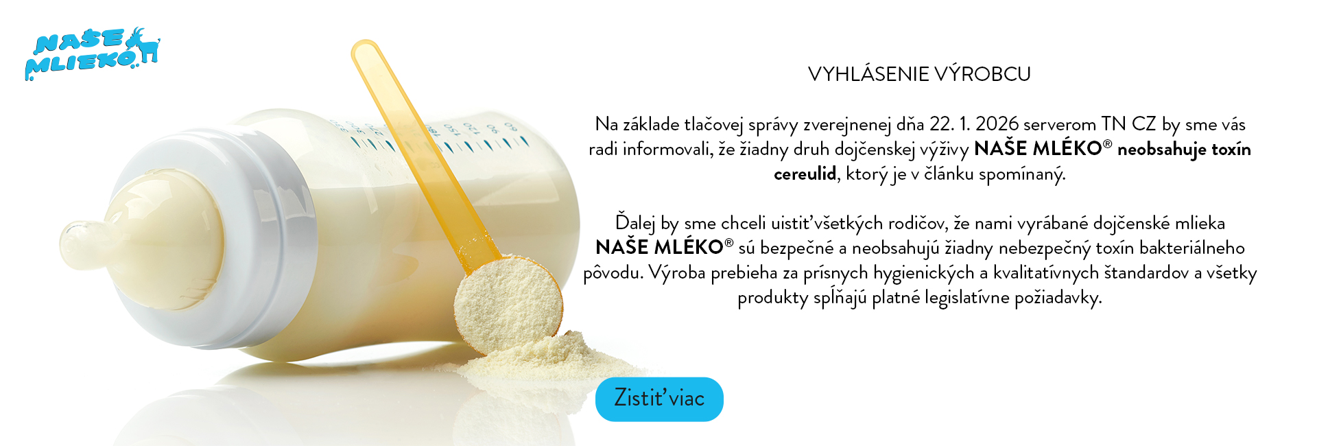 Vyhlášenie výrobcu