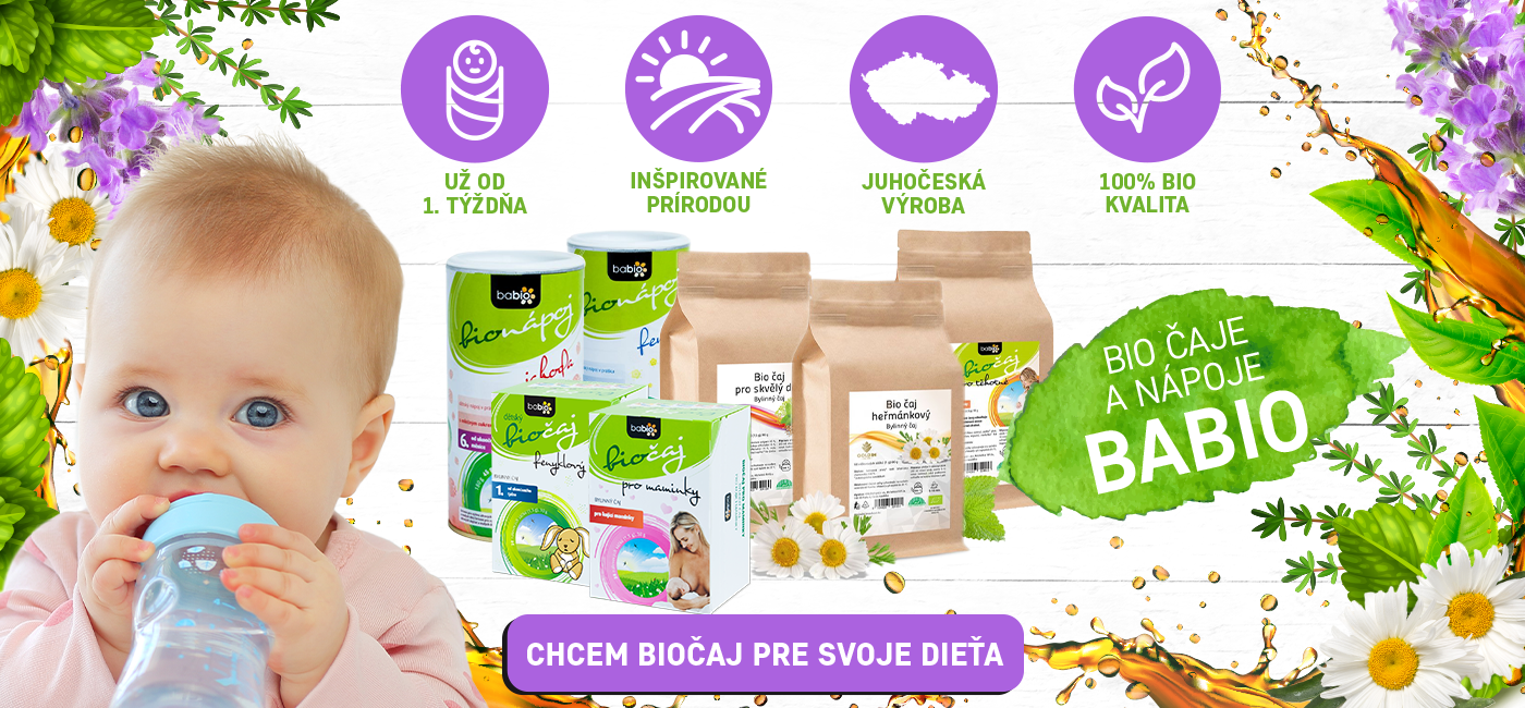 Všetko o BIO čajoch a nápojoch BABIO pre pitný režim dojčiat