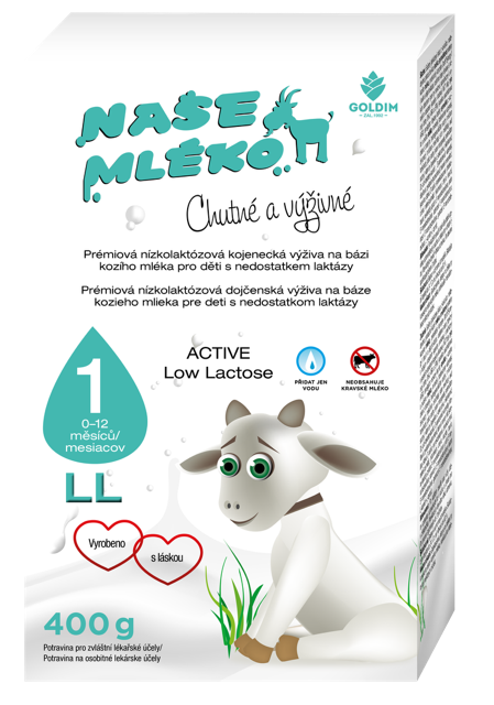 GOLDIM NAŠE MLIEKO  LL - Active, 400 g