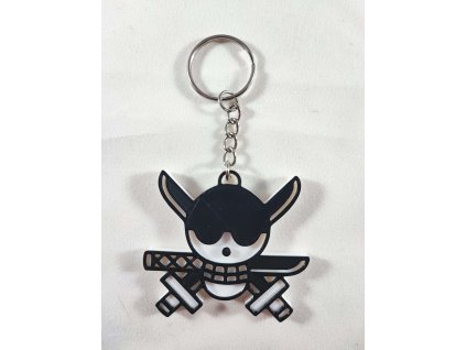One Piece Roronoa skull Klíčenka
