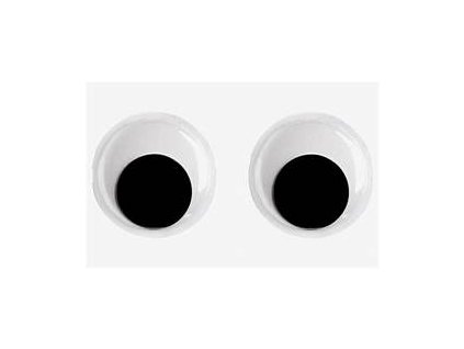 Oči bílo-černé přišívací 15 mm