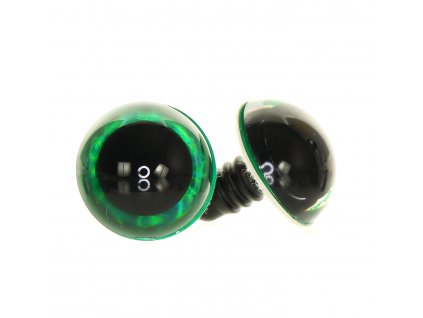 59502 OCI METALICKE ZELENE 18MM