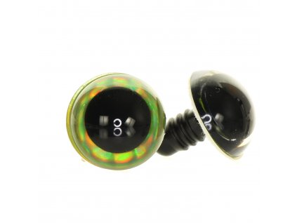 59509 OCI METALICKE SVETLE ZELENE 18MM