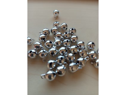 Rolnička kovová stříbrná 10mm