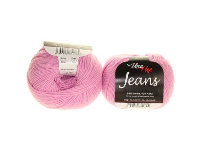 Jeans světle růžová 8038