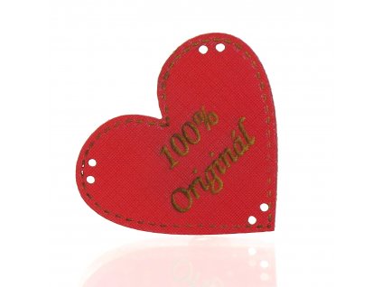 Srdce červená koženka 100% originál
