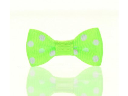 Mašlička puntík neonově zelená