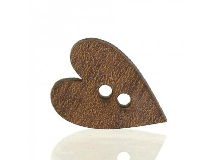 Dřevěný knoflík walnut srdce 4