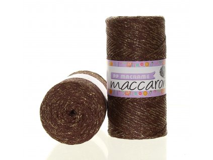 PP Macrame s lurexem tmavě hnědá 2065