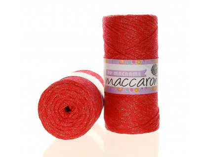 PP Macrame s lurexem červená 1851