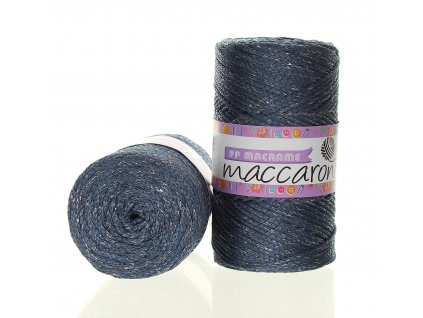 PP Macrame s lurexem modrošedá 363