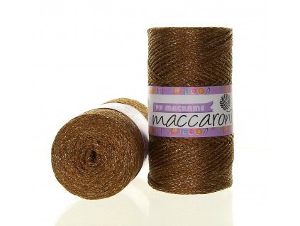 PP Macrame s lurexem hnědá 576